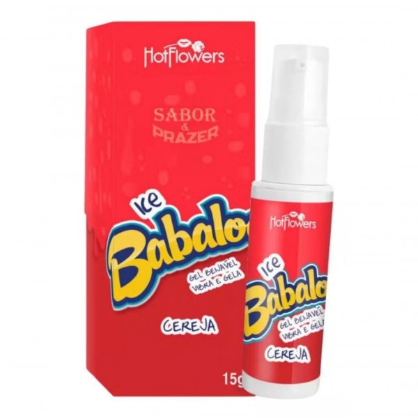 Gel Sensual Hot Flowers Ice Babaloo Sabor Cereja