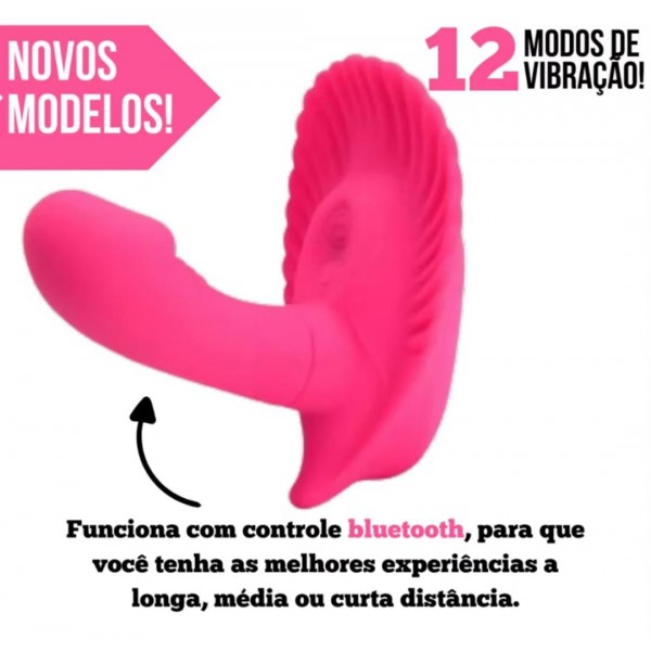 Vibrador com Controle Bluetooth e 12 Modos de Vibração