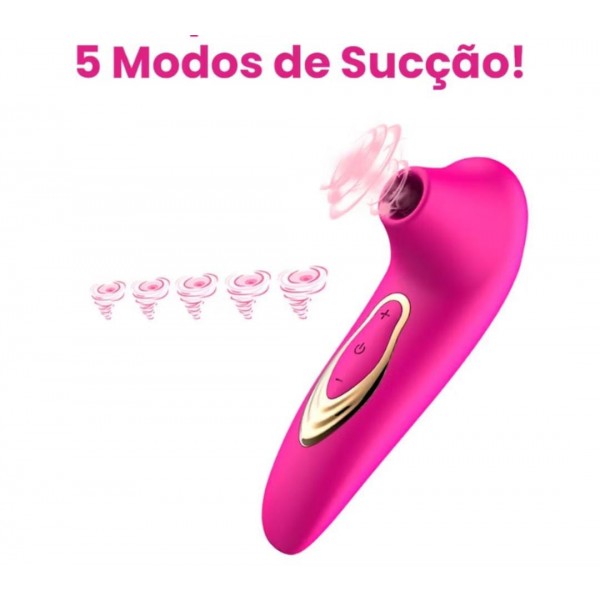 Estimulador de Clitóris com 5 Modos de Sucção