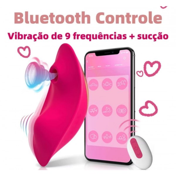 Vibrador com Controle Bluetooth e Sucção