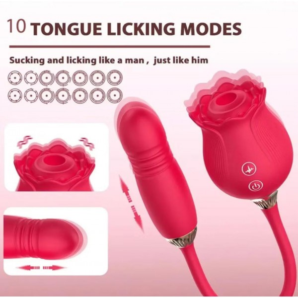 Massageador Vibratório com 10 Modos de Língua