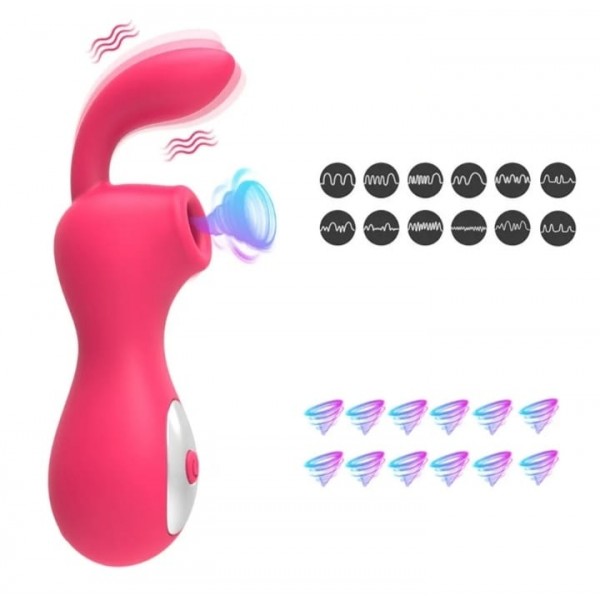 Vibrador com Sucção e Estímulo