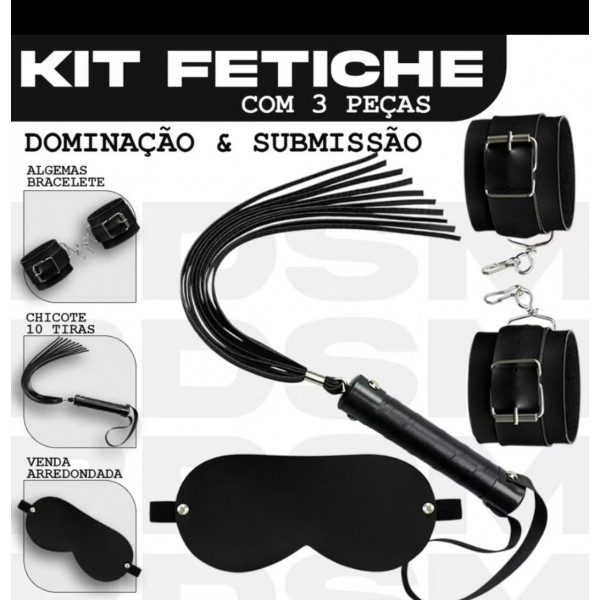 Kit Fetiche - Dominação e Submissão com 3 Peças