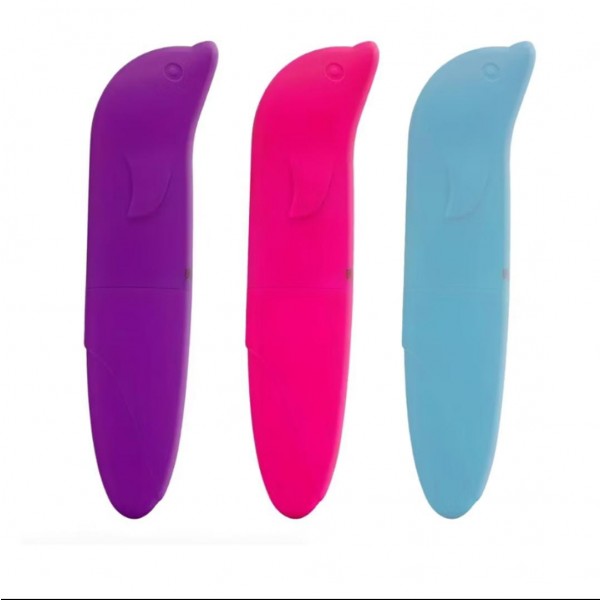Mini Vibrador Estimulador Pessoal em Formato de Golfinho