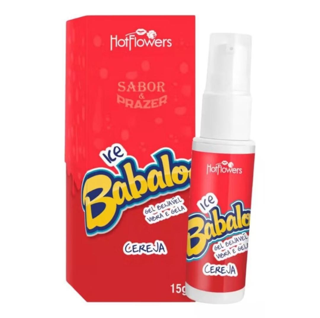 Gel Sensual Hot Flowers Ice Babaloo Sabor Cereja