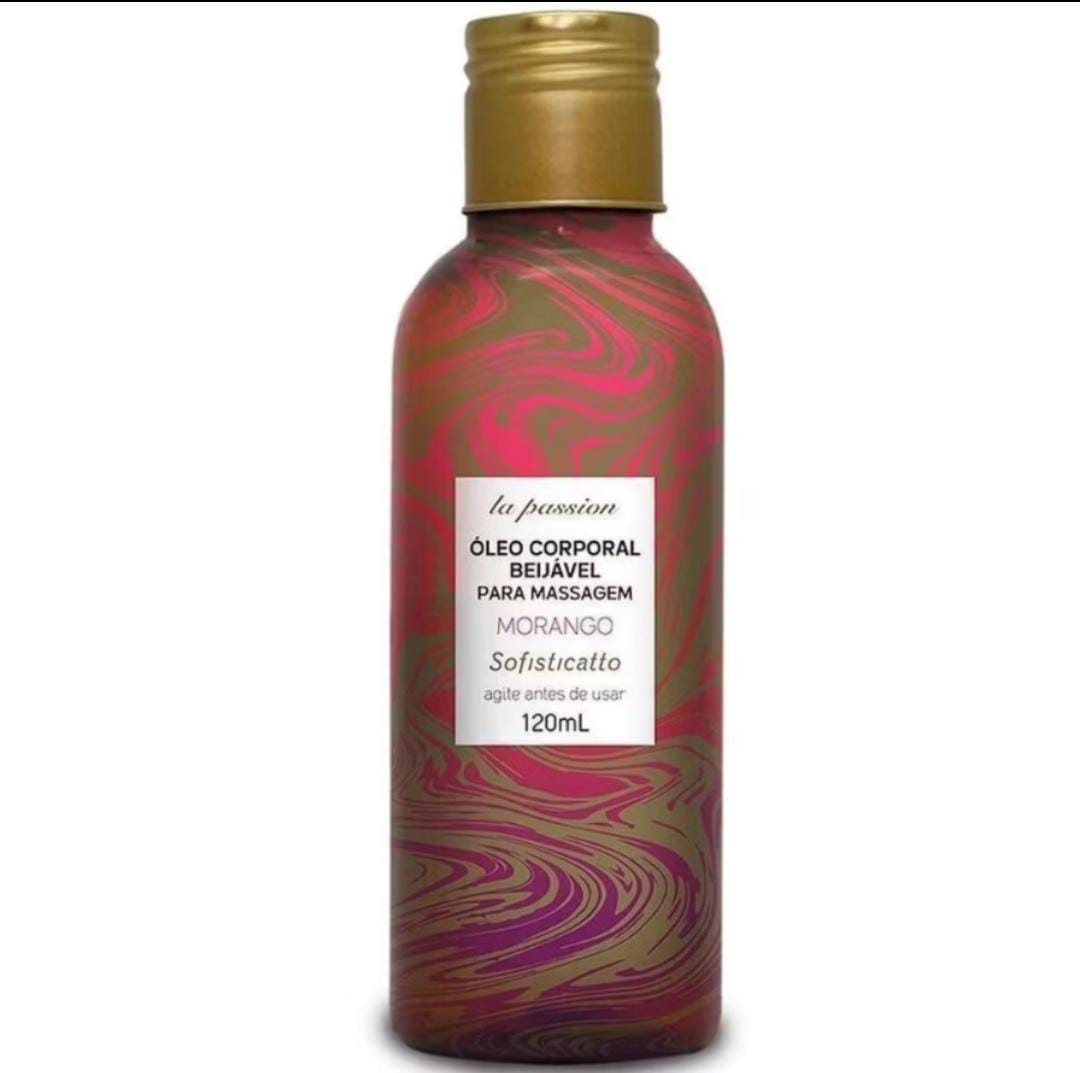 Óleo Corporal Beijável de Morango - 120ml