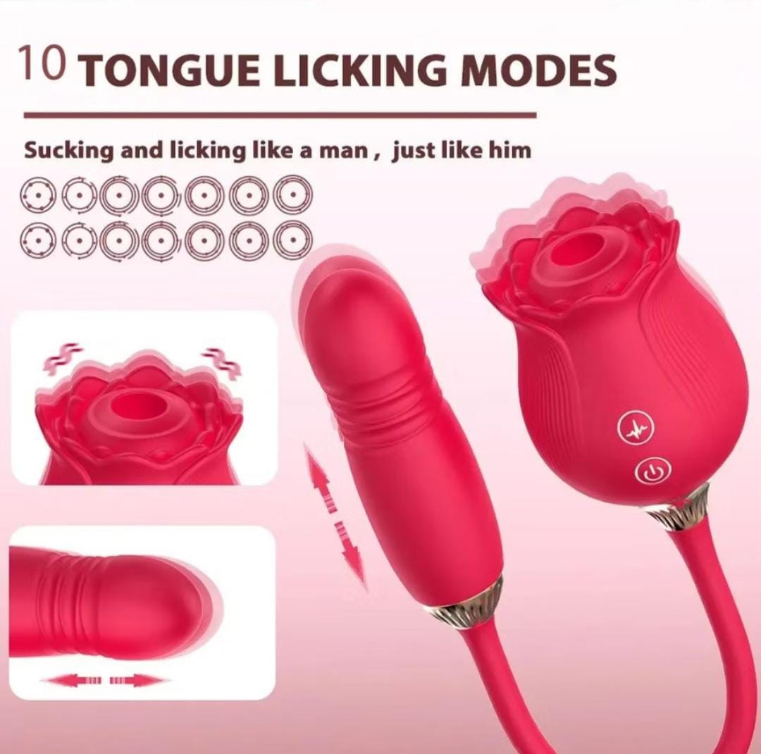 Massageador Vibratório com 10 Modos de Língua