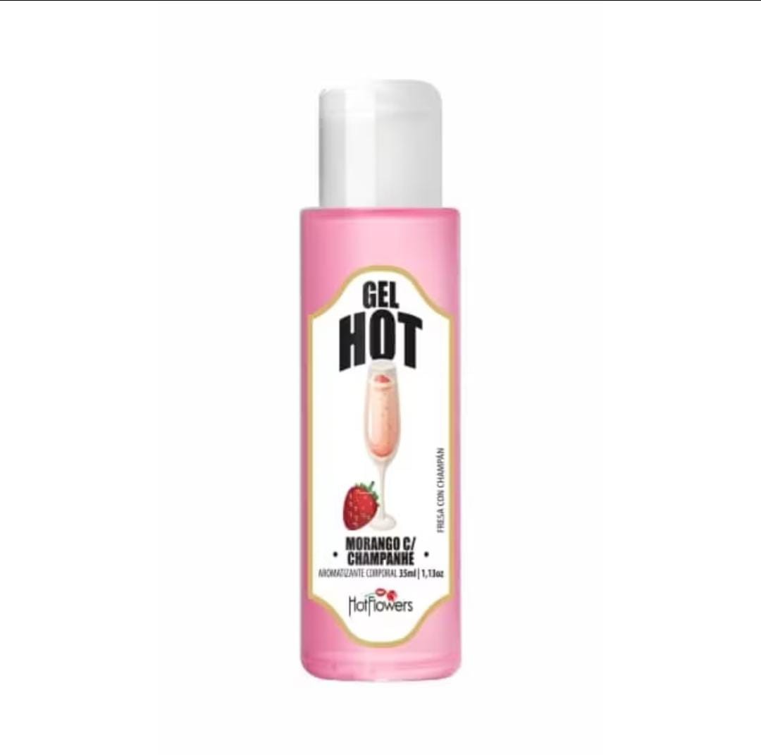 Gel Hot Morango com Champanhe - 35ml