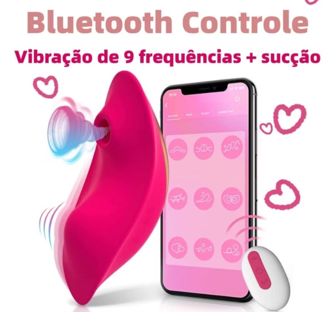 Vibrador com Controle Bluetooth e Sucção
