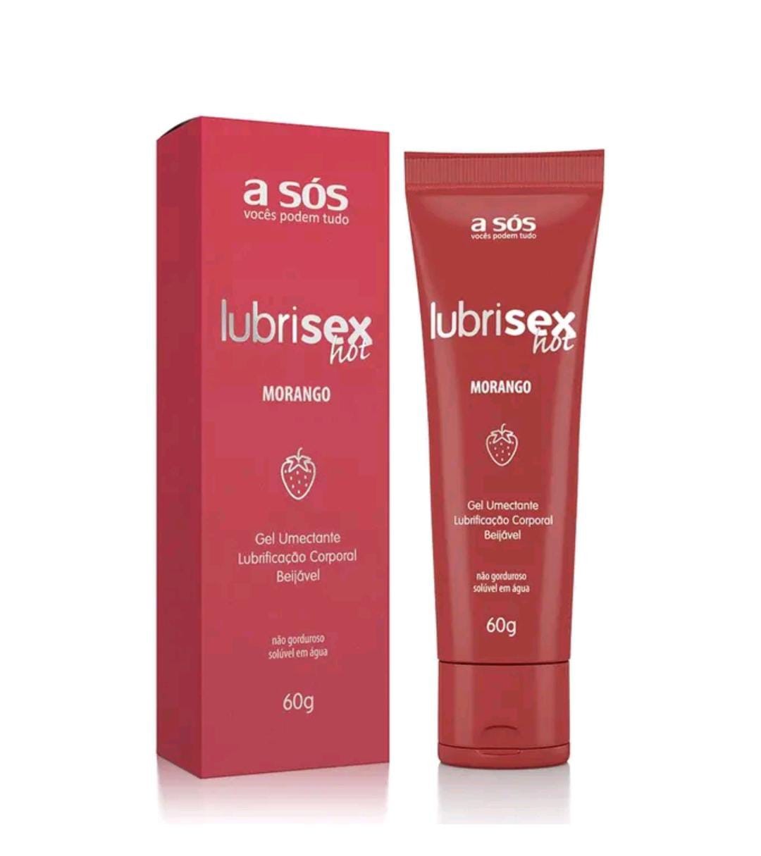 Lubrisex Hot Morango 60g - Gel Umectante Corporal
