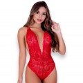Body de Renda Vermelho Sensual